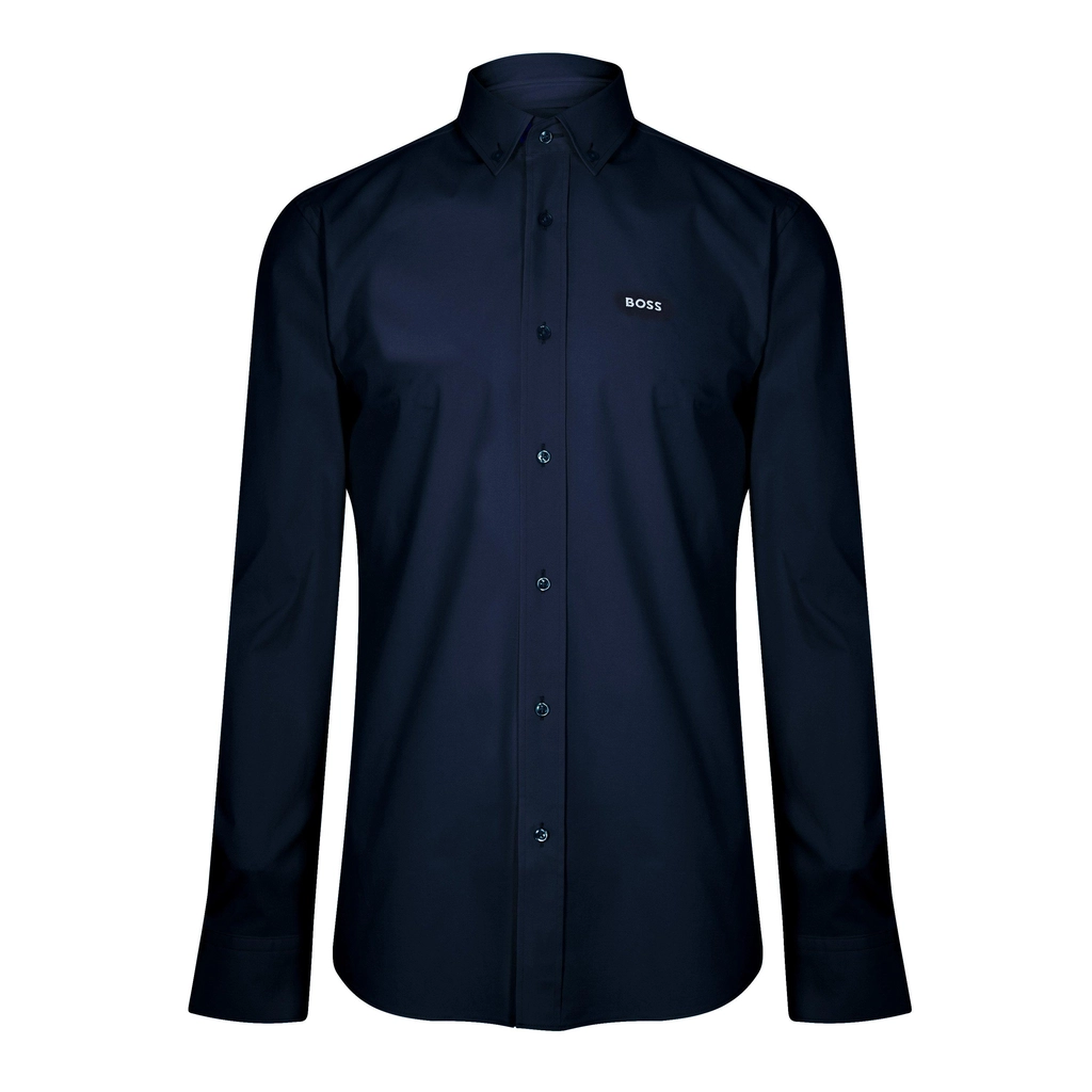 Hugo Boss Hank Poplin Shirt - Navy 404